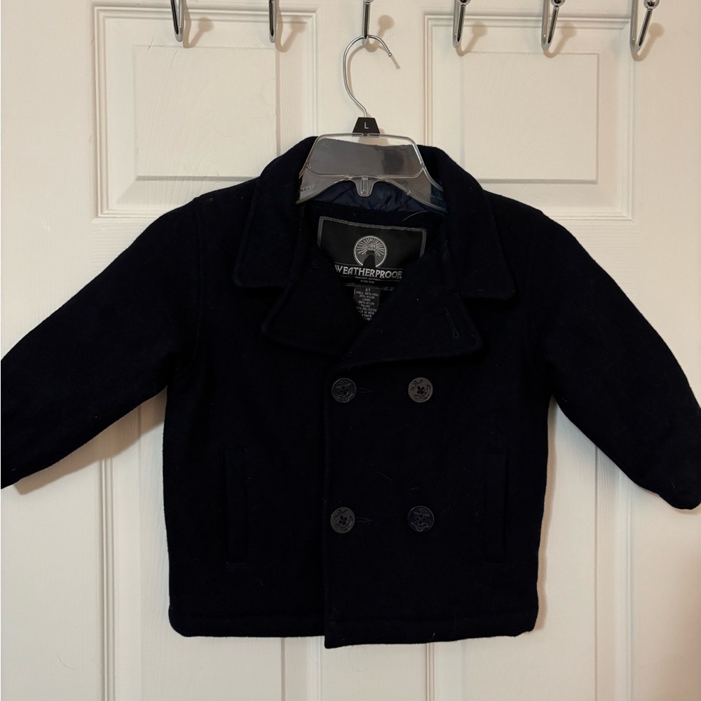 Weatherproof Garment Company Kids Navy Blue Peacoat